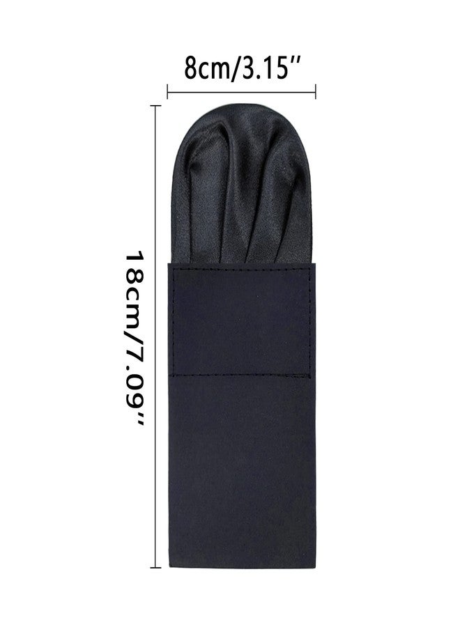 SYAYA 10 Pack Silk Men's Pre-Folded Pocket Squares Set, Prefolded Handkerchief For Wedding Party/Suit/Tuxedo PF-H-6 (Pure color - Black,Red,Blue,Rose,Silver,White,Burgundy,Purple,Gold,Pink) - Image 5